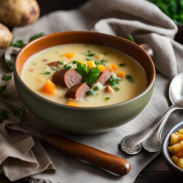 krompirjeva juha s hrenovko